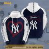 New York Yankees Blue White 3D Hoodie, Sweatshirt