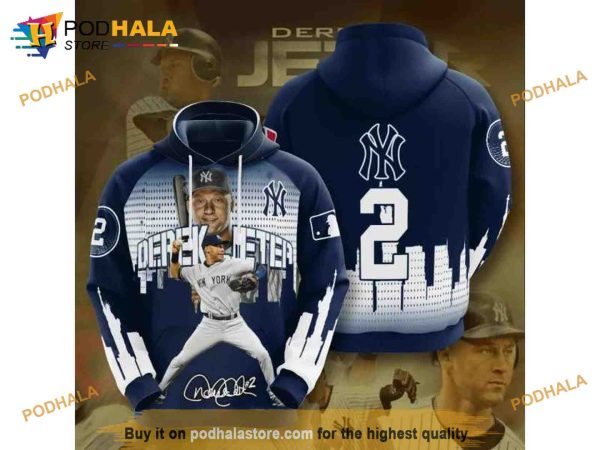 New York Yankees Derek Jeter 3D Hoodie, Sweatshirt