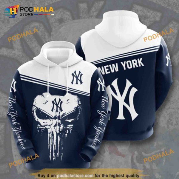 New York Yankees Punisher Skull 3D Hoodie, Sweatshirt