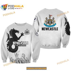 Newcastle The Magpies Black White Fans Hoodie Sweatshirt 3D 2