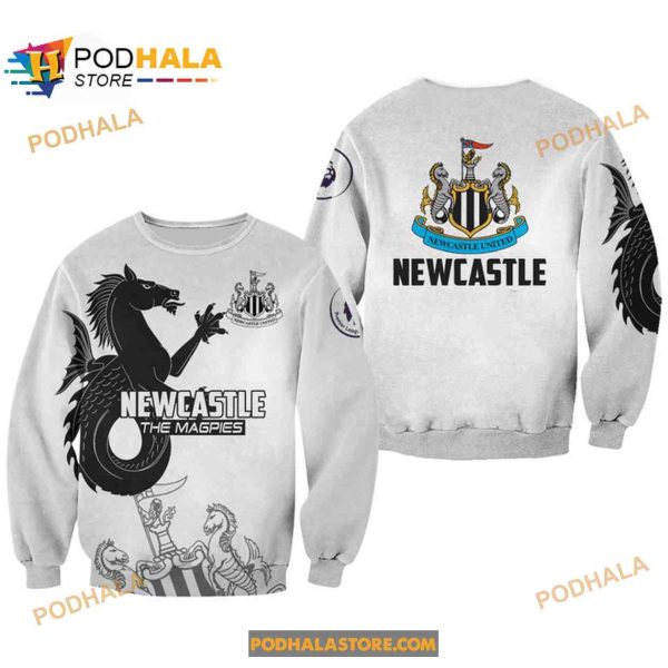 Newcastle The Magpies Black White Fans Hoodie Sweatshirt 3D