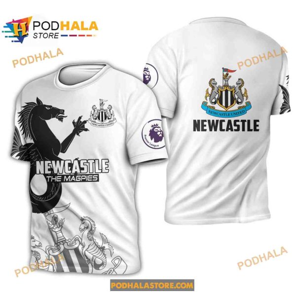 Newcastle The Magpies Black White Fans Hoodie Sweatshirt 3D