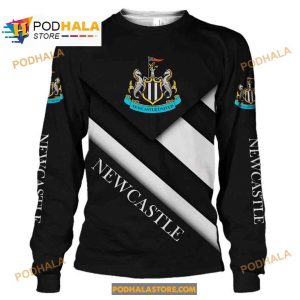 Newcastle United FC Cross Pattern Fans Hoodie Sweatshirt 3D 2