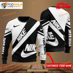 Nike Black White Color Custom Luxury Design 3D Hoodie Sweatshirt 2