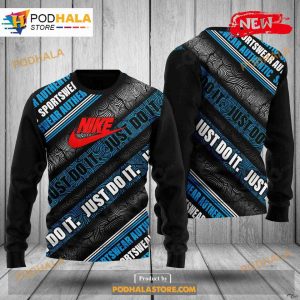 Nike Fashion Blue Just Do It Luxury Design 3D Hoodie Sweatshirt 3