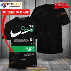 Nike Fashion Custom Name Black Air Design 3D Hoodie Sweatshirt 2