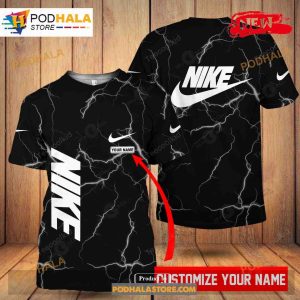 Nike Fashion Custom Name Black Luxury 3D Hoodie Sweatshirt 2