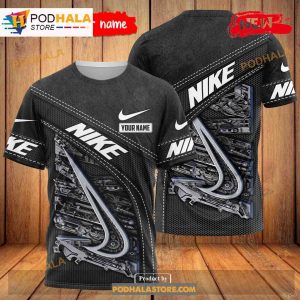 Nike Fashion Custom Name Black Pattern Luxury 3D Hoodie Sweatshirt 2