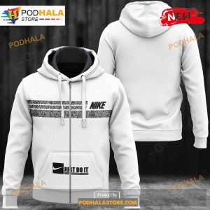 Nike Fashion White Just Do It Luxury Design 3D Hoodie Sweatshirt 3
