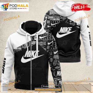 Nike Luxury Black White Fashion 3D Hoodie Sweatshirt 2