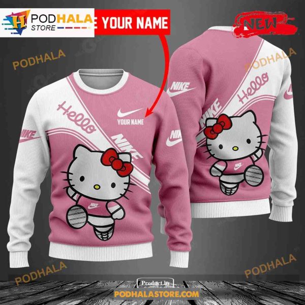 Nike Pink Design Hello Kitty Friends Luxury 3D Hoodie Sweatshirt