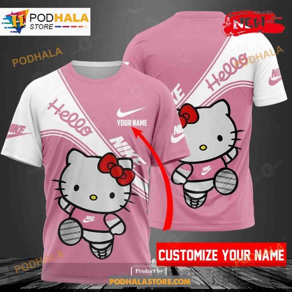 Nike Pink Design Hello Kitty Friends Luxury 3D Hoodie Sweatshirt