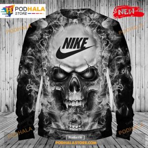 Nike Smoke Skull Design Hot Luxury Fashion 3D Hoodie Sweatshirt 2