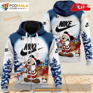 Nike and Mickey Mouse Chirstmas Gift White Design Luxury US 3D Hoodie 2