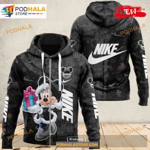 Nike and Mickey Mouse Gift Black Fashion Luxury US 3D Hoodie Sweatshirt 2