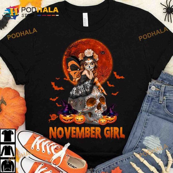 November Girl Halloween Costume For Girls Happy Halloween Shirt