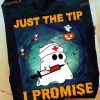 Nurse Boo Ghost With Syringe Costume Just The Tip I Promise Halloween Shirt