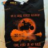 On A Dark Desert Highway Cool Wind In My Hair Witch Riding Motorcycle Halloween Shirt Biker