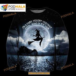 On A Dark Desert Highway Halloween Women Men AOP Tee Hoodie Sweatshirt 3D 2