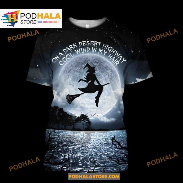 On A Dark Desert Highway Halloween Women Men AOP Tee Hoodie Sweatshirt 3D