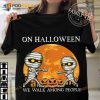 On Halloween We Walk Among People Halloween Pumpkin Egypt Mummy Costume Shirt