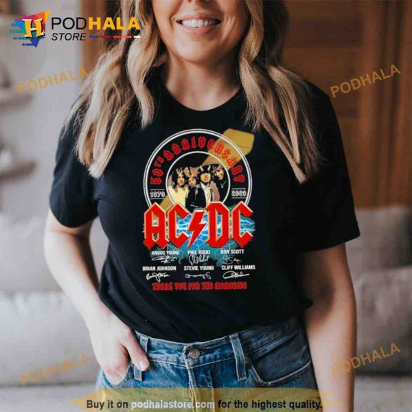 Original 30th Anniversary 1973 – 2023 ACDC Thank You For The Memories Shirt