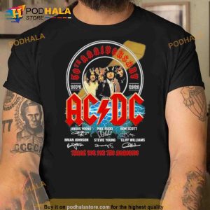 Original 30th Anniversary 1973 2023 ACDC Thank You For The Memories Shirt 2