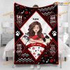 Personalized Cat Mom Cat Dad Mother's Day Christmas Day Fleece Blanket