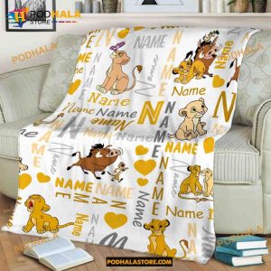 Personalized Disney Lion King Blanket, Lion King Birthday Gift