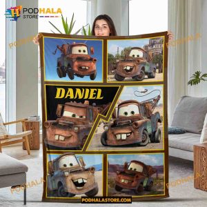 Personalized Disney Pixar Cars Characters, Lightning Mcqueen Disney Blanket