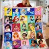 Personalized Disney Princess Fleece Blanket, Princess Quilt, Disney Princess Gifts