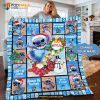 Personalized Disney Stitch Fleece Blanket, Disney Lilo and Stitch Quilt