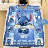 Personalized Disney Stitch Fleece Blanket, Disney Stitch Birthday Gifts