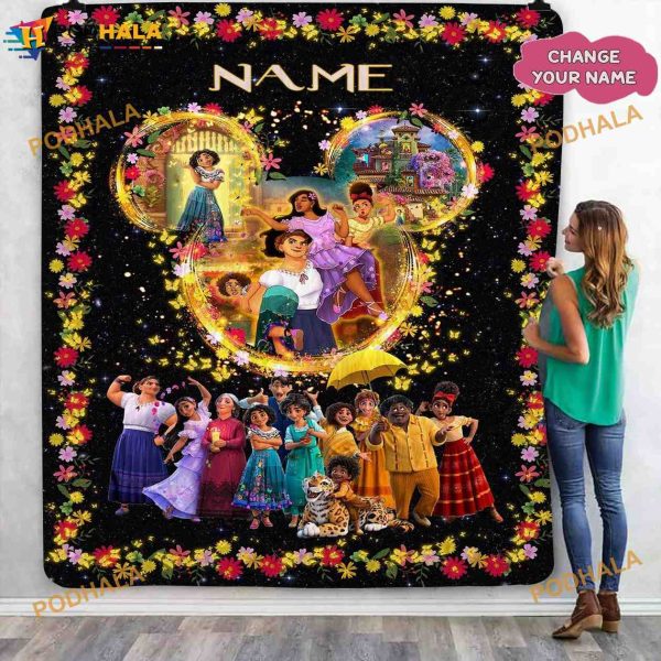 Personalized Encanto Miracle Family Blanket, Custom Name Encanto Blanket