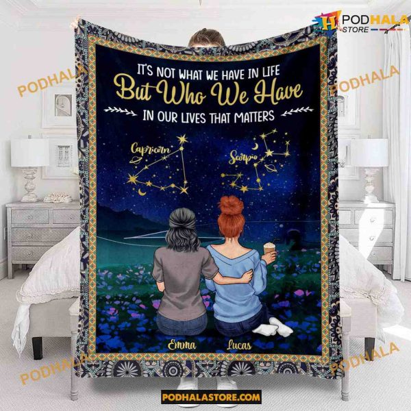 Personalized It’s Not What We Have In Life Bestie Fleece Blanket, Christmas Gifts