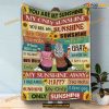 Personalized Mom You Are My Sunshine Mother Fleece Blanket