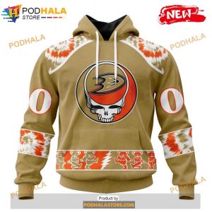 Personalized NHL Anaheim Ducks Grateful Dead Design Shirt 3D Hoodie 1