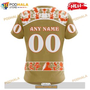 Personalized NHL Anaheim Ducks Grateful Dead Design Shirt 3D Hoodie 4