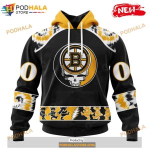 Personalized NHL Boston Bruins Grateful Dead Design Shirt 3D Hoodie 1