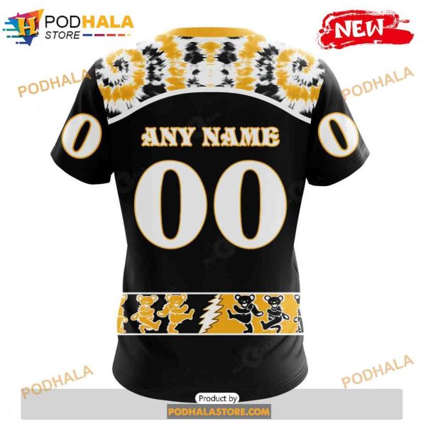 Personalized NHL Boston Bruins Grateful Dead Design Shirt 3D Hoodie