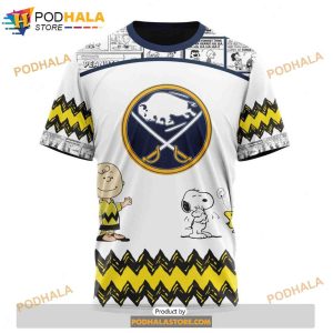 Personalized NHL Buffalo Sabres Peanuts Snoopy Design Shirt 3D Hoodie 3