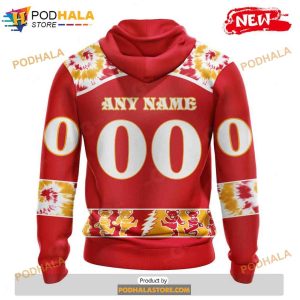 Personalized NHL Calgary Flames Grateful Dead Design Shirt 3D Hoodie 2