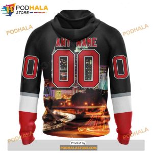Personalized NHL Carolina Hurricanes Design With Downtown Skyline Shirt 3D Hoodie 2