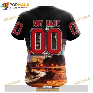 Personalized NHL Carolina Hurricanes Design With Downtown Skyline Shirt 3D Hoodie 4