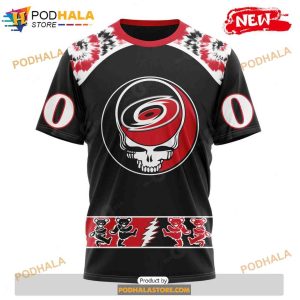 Personalized NHL Carolina Hurricanes Grateful Dead Design Shirt 3D Hoodie 3