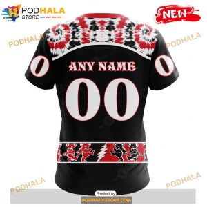 Personalized NHL Carolina Hurricanes Grateful Dead Design Shirt 3D Hoodie 4