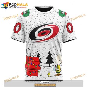 Personalized NHL Carolina Hurricanes Peanuts Snoopy Design Shirt 3D Hoodie 3 1