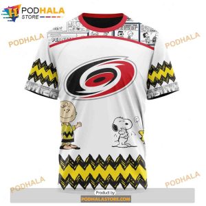 Personalized NHL Carolina Hurricanes Peanuts Snoopy Design Shirt 3D Hoodie 3