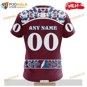 Personalized NHL Colorado Avalanche Grateful Dead Design Shirt 3D Hoodie 4