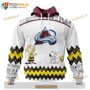 Personalized NHL Colorado Avalanche Peanuts Snoopy Design Shirt 3D Hoodie 1 1